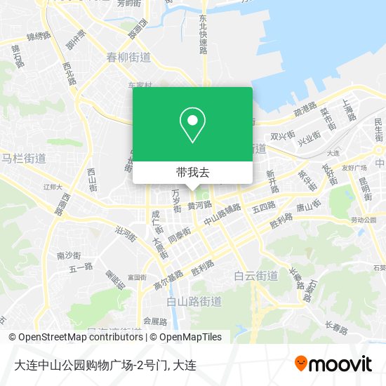 大连中山公园购物广场-2号门地图
