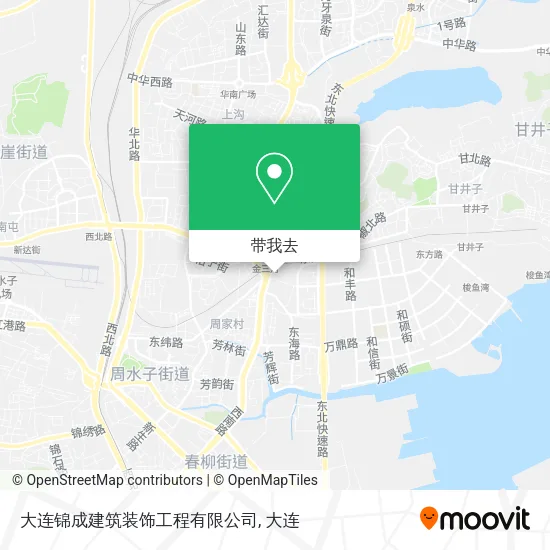 大连锦成建筑装饰工程有限公司地图