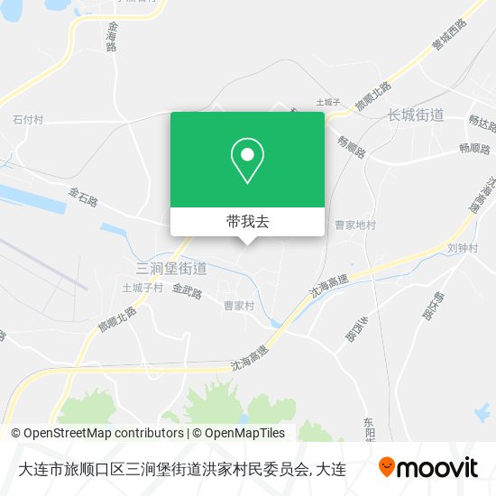 大连市旅顺口区三涧堡街道洪家村民委员会地图