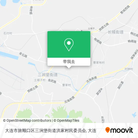 大连市旅顺口区三涧堡街道洪家村民委员会地图