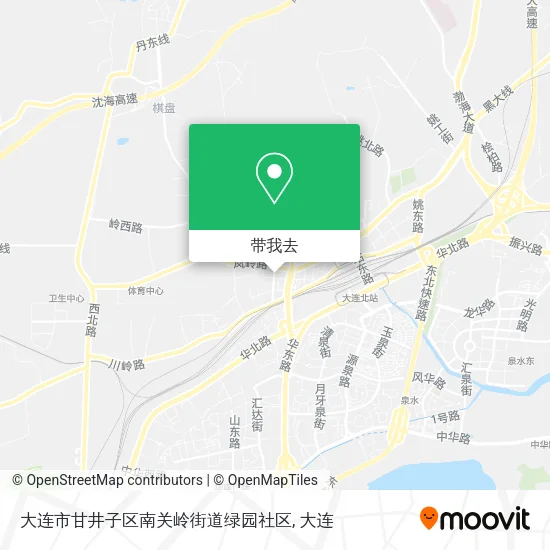 大连市甘井子区南关岭街道绿园社区地图