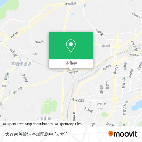 大连南关岭洁净煤配送中心地图