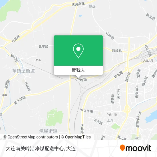 大连南关岭洁净煤配送中心地图