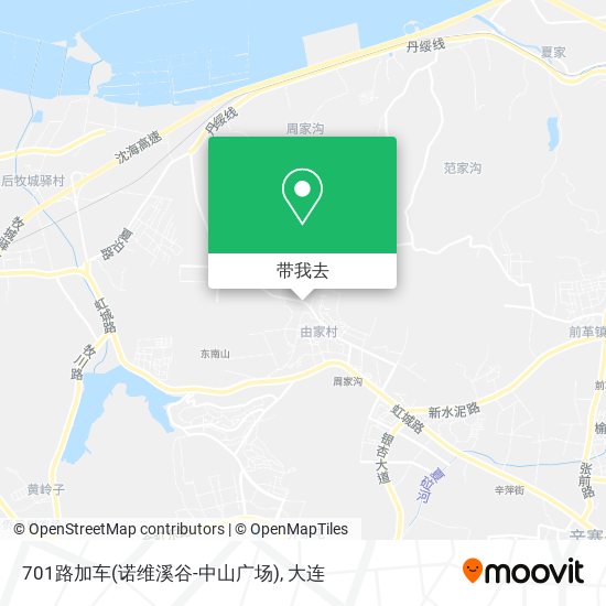 701路加车(诺维溪谷-中山广场)地图