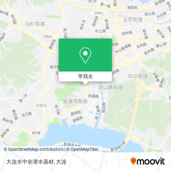 大连水中全潜水器材地图