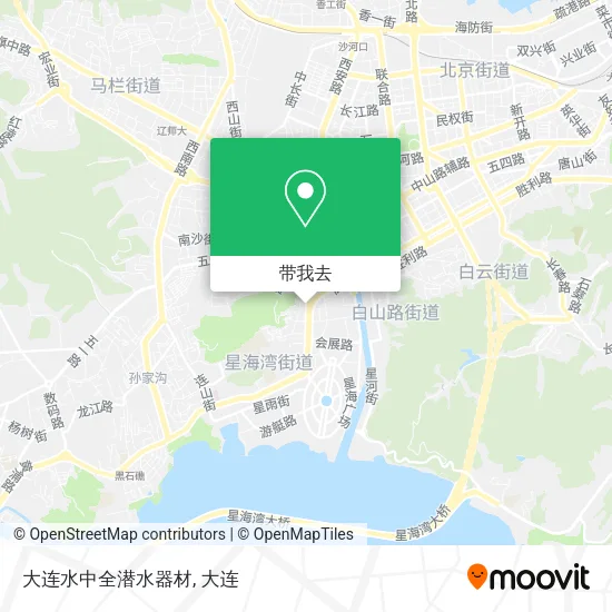 大连水中全潜水器材地图