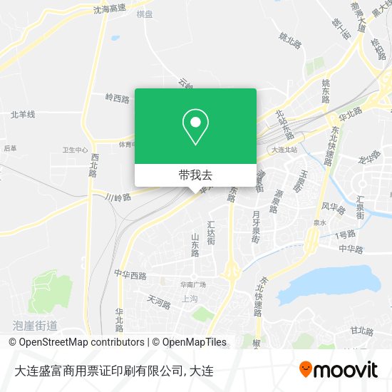 大连盛富商用票证印刷有限公司地图