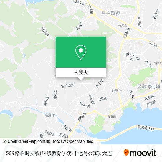 509路临时支线(继续教育学院-十七号公寓)地图
