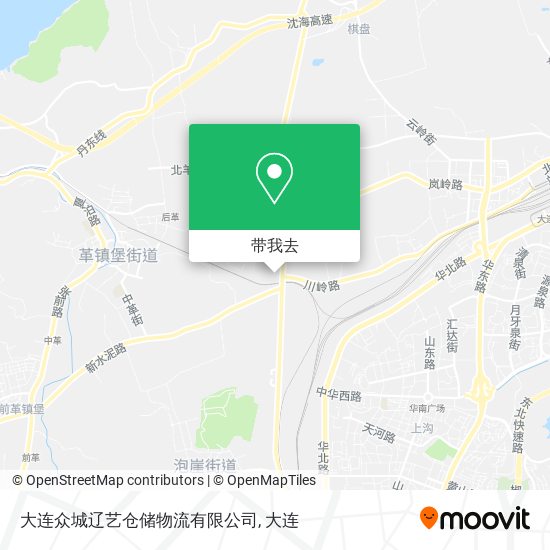 大连众城辽艺仓储物流有限公司地图