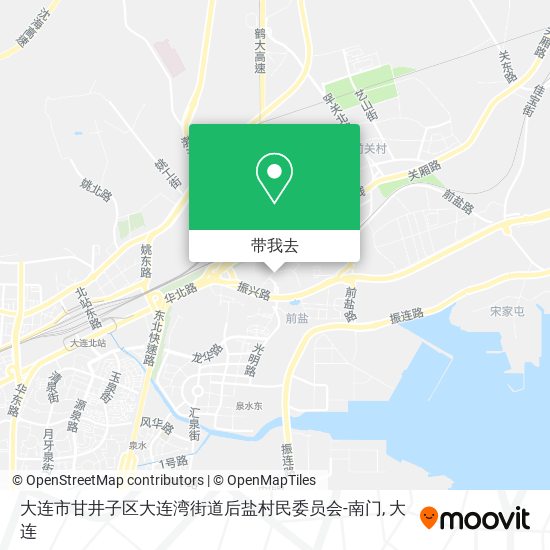 大连市甘井子区大连湾街道后盐村民委员会-南门地图