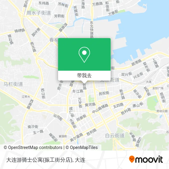 大连游骑士公寓(振工街分店)地图
