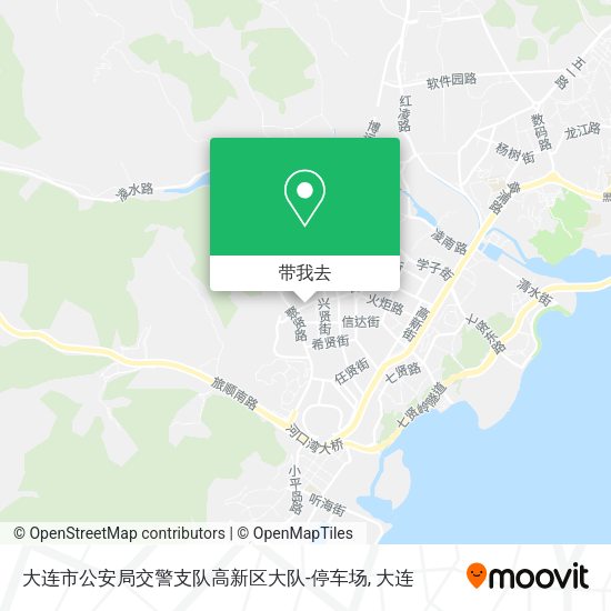 大连市公安局交警支队高新区大队-停车场地图