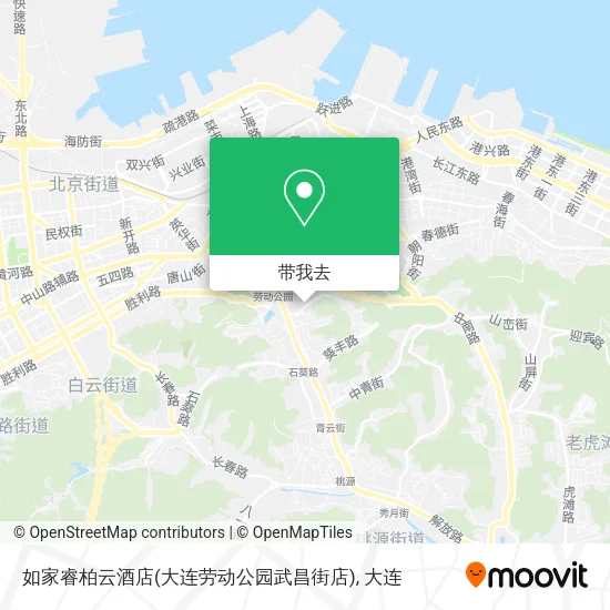 如家睿柏云酒店(大连劳动公园武昌街店)地图