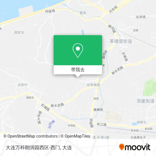 大连万科朗润园西区-西门地图
