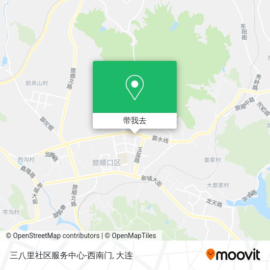 三八里社区服务中心-西南门地图