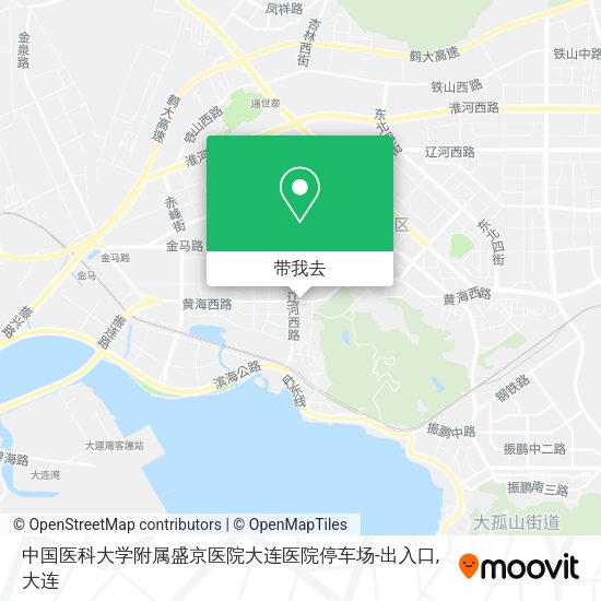 中国医科大学附属盛京医院大连医院停车场-出入口地图