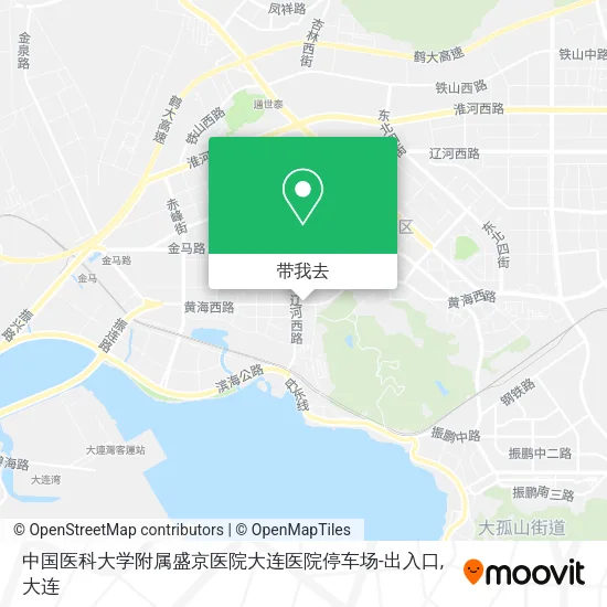 中国医科大学附属盛京医院大连医院停车场-出入口地图