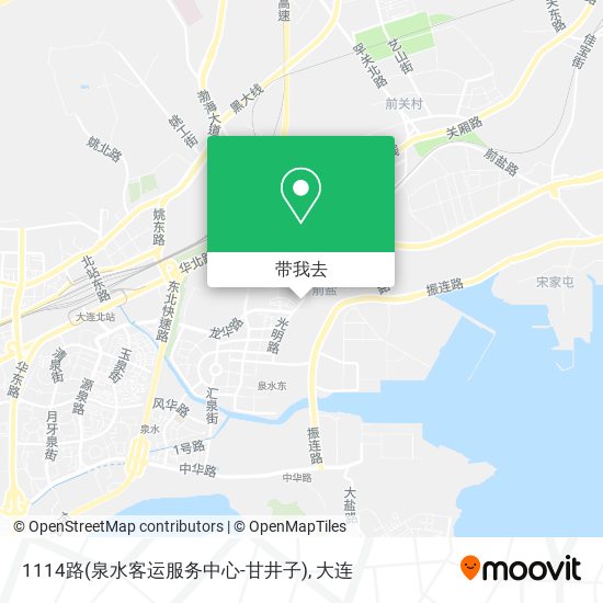 1114路(泉水客运服务中心-甘井子)地图