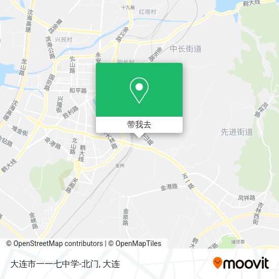 大连市一一七中学-北门地图