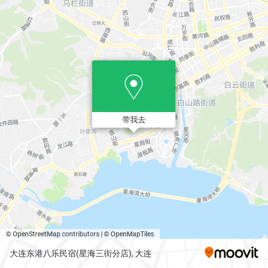 大连东港八乐民宿(星海三街分店)地图