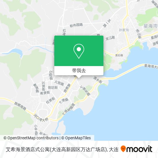 艾希海景酒店式公寓(大连高新园区万达广场店)地图
