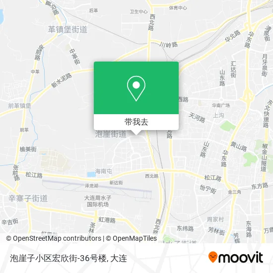 泡崖子小区宏欣街-36号楼地图