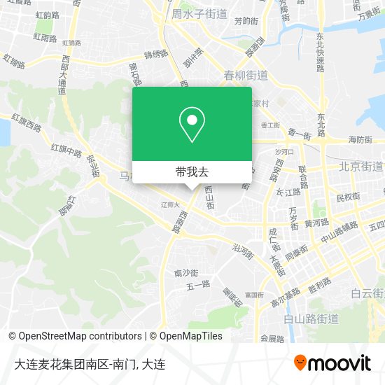 大连麦花集团南区-南门地图