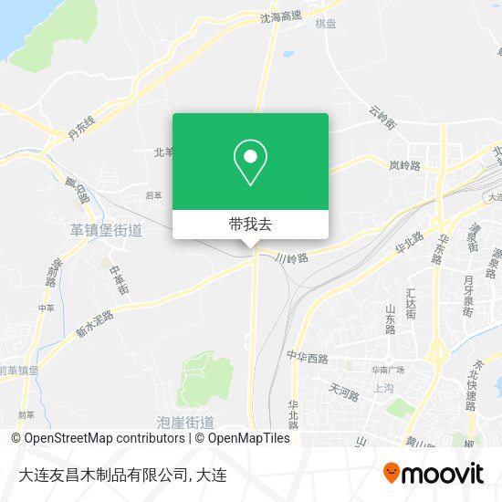 大连友昌木制品有限公司地图