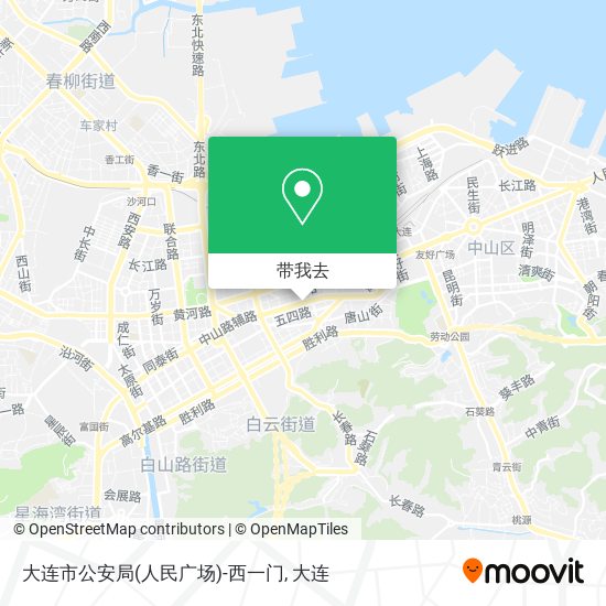 大连市公安局(人民广场)-西一门地图