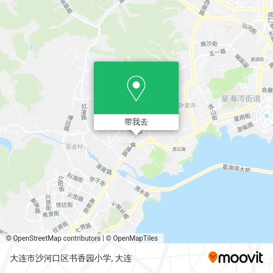 大连市沙河口区书香园小学地图