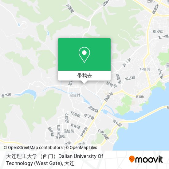 大连理工大学（西门）Dalian University Of Technology (West Gate)地图