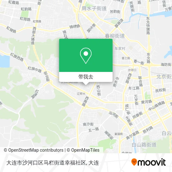 大连市沙河口区马栏街道幸福社区地图