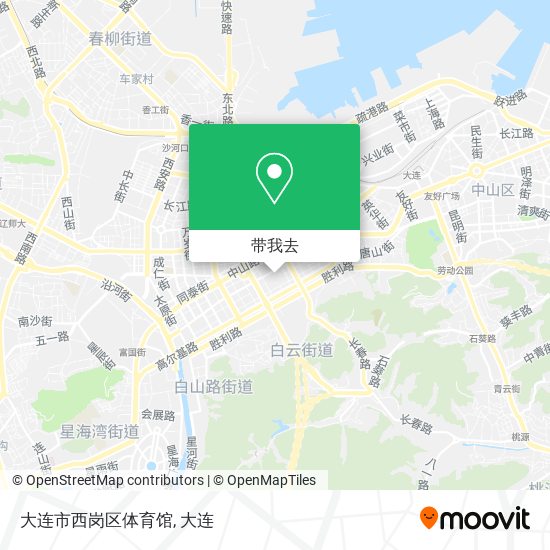 大连市西岗区体育馆地图