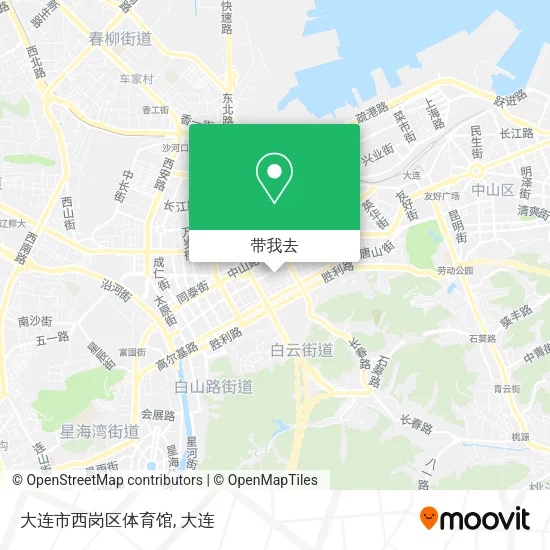 大连市西岗区体育馆地图