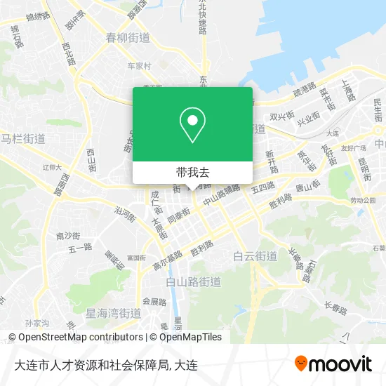 大连市人才资源和社会保障局地图