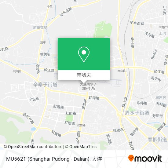 MU5621 (Shanghai Pudong - Dalian)地图