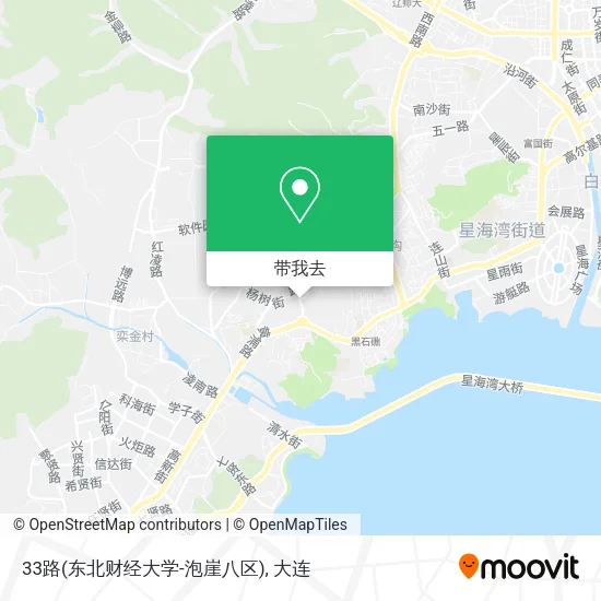 33路(东北财经大学-泡崖八区)地图