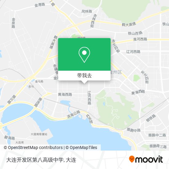 大连开发区第八高级中学地图
