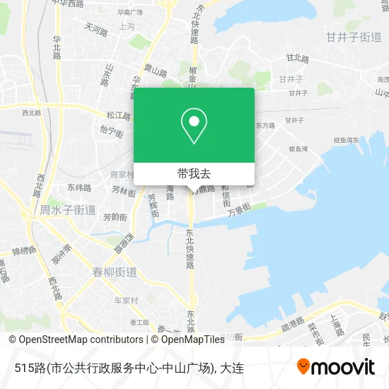 515路(市公共行政服务中心-中山广场)地图
