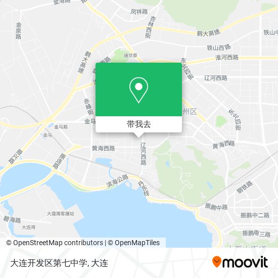 大连开发区第七中学地图