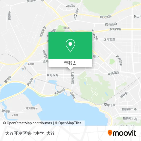 大连开发区第七中学地图