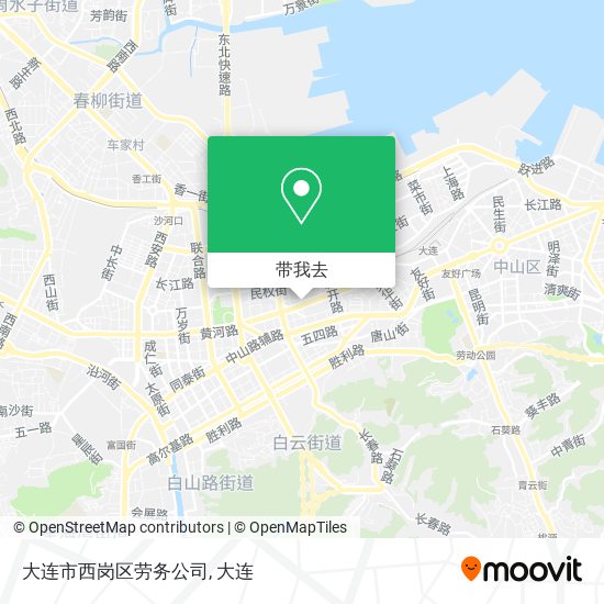 大连市西岗区劳务公司地图