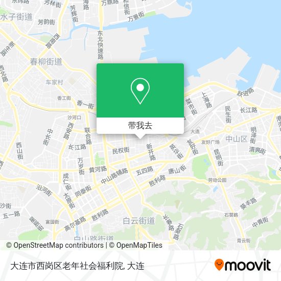 大连市西岗区老年社会福利院地图