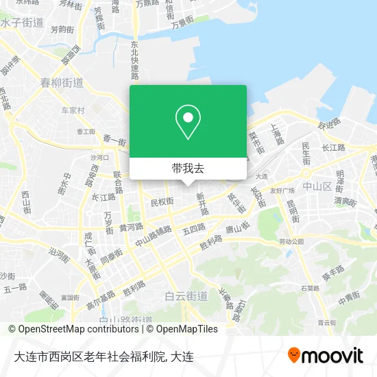 大连市西岗区老年社会福利院地图