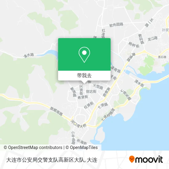 大连市公安局交警支队高新区大队地图