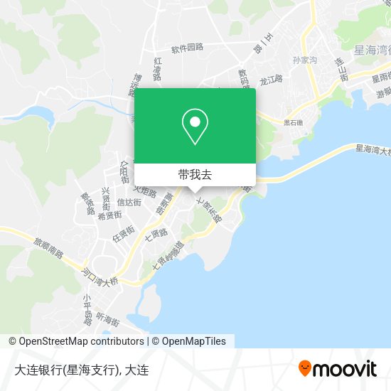大连银行(星海支行)地图