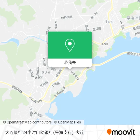 大连银行24小时自助银行(星海支行)地图