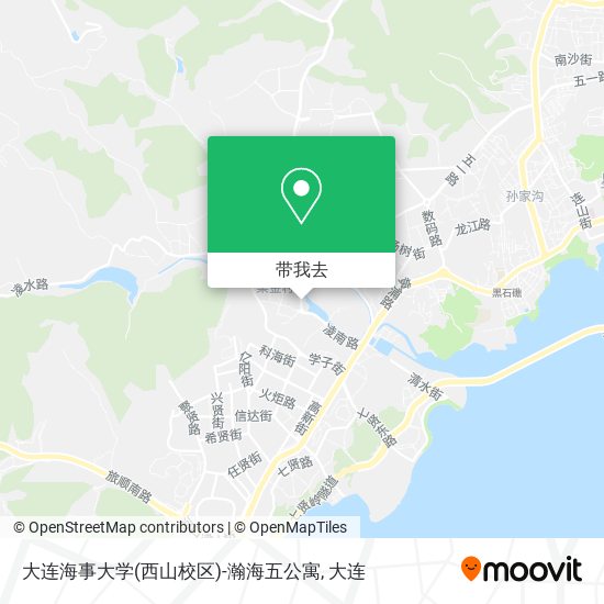 大连海事大学(西山校区)-瀚海五公寓地图