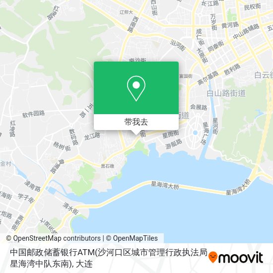 中国邮政储蓄银行ATM(沙河口区城市管理行政执法局星海湾中队东南)地图