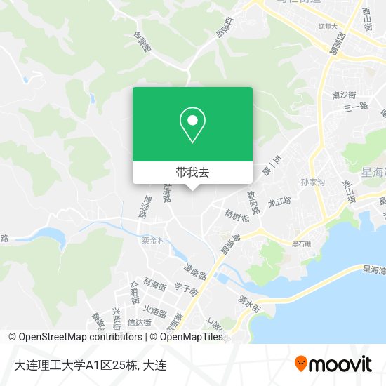 大连理工大学A1区25栋地图